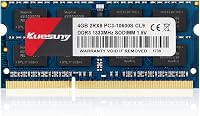 Kuesuny 4GB DDR3 1333MHz Laptop Memória - SODIMM PC3-10600 Notebook RAM, 204 Pin, Dual Rank, Laptopokkal Kompatibilis 1