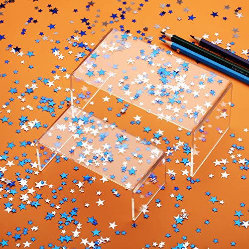 Image of Hestya 60g Star Confetti Glitter Table Confetti Metallic Foil Stars for Party Wedding Festival Decorations(Blue Silver,10mm and 6mm)