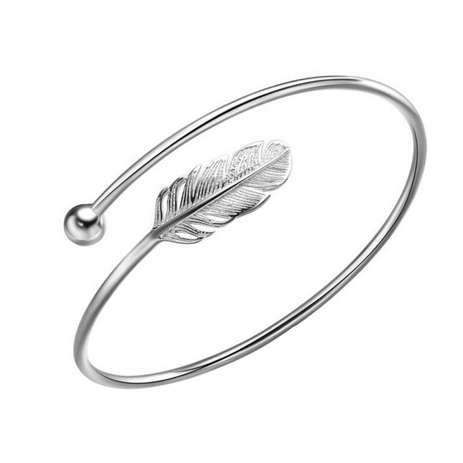 Bracciale aperto regolabile in argento tibetano a forma