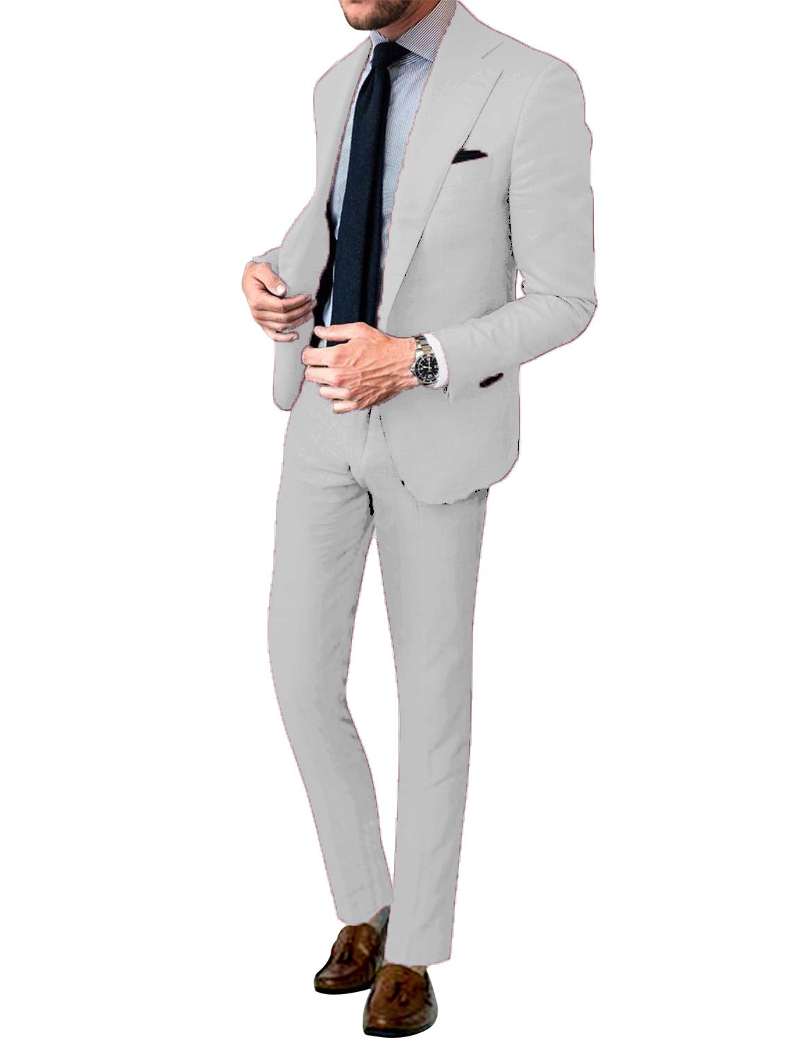 Men's 2 Pieces Tuxedos Notch Lapel Suit(Jacket + Pants)