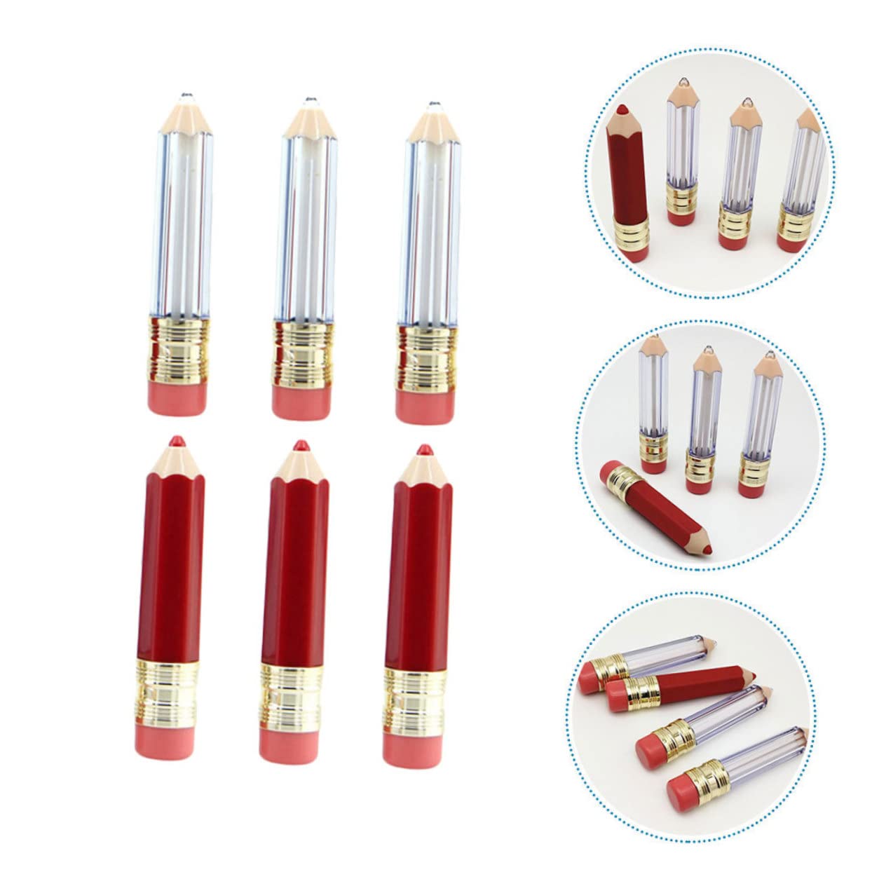 Ipetboom 4 Sätze Lipgloss Lippenstift Leere Tube Lipgloss Klar Aufpolsternder Füllung Für Damen Leckerer Behälter Tuben Bulk Klares 6 Stück * 4
