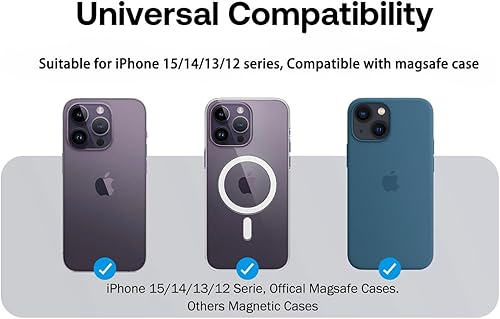 Miniatura 4 de AUROX Compatible with MagSafe Base for iPhone 15141312 Magnetic Base PlateBase Only Intended for Pop Socket Grip and Phone Ring HolderRemovable for