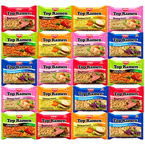 Snack Chest Nissin Top Ramen Noodles 5 Different Flavors Variety Sampler Count Buy Online In India At Desertcart In Productid