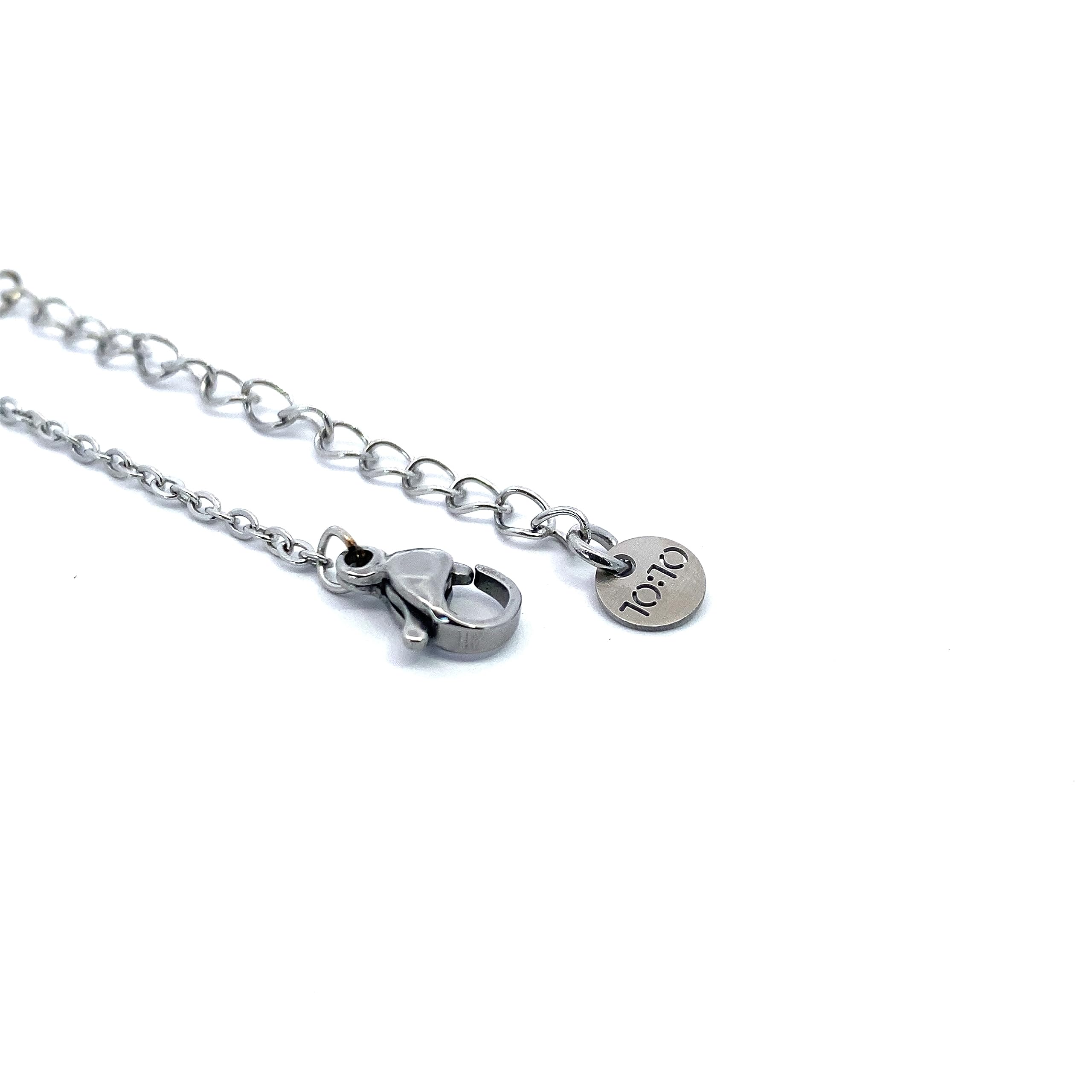 10:10 Collana Donna Nome Personalizzato In Acciaio Inox Anallergico, Gioiello Donna Nome Finitura Lucida, Catena Sottile Regolabile Realizzato in Italia