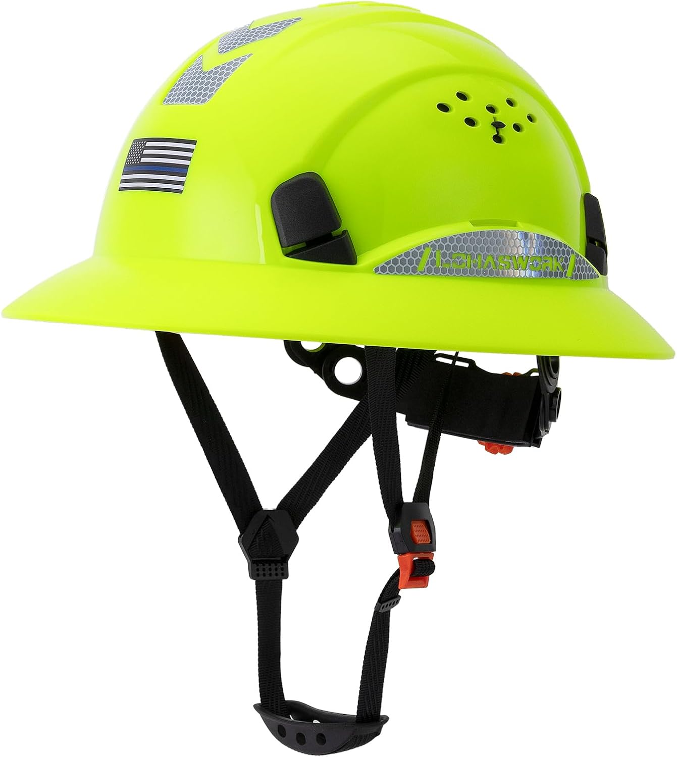 Full Brim Hard Hat Construction OSHA Approved Vented Hard Hat Cascos De Construccion Adjustable Cool Vent Work Safety Helmet for Men and Women