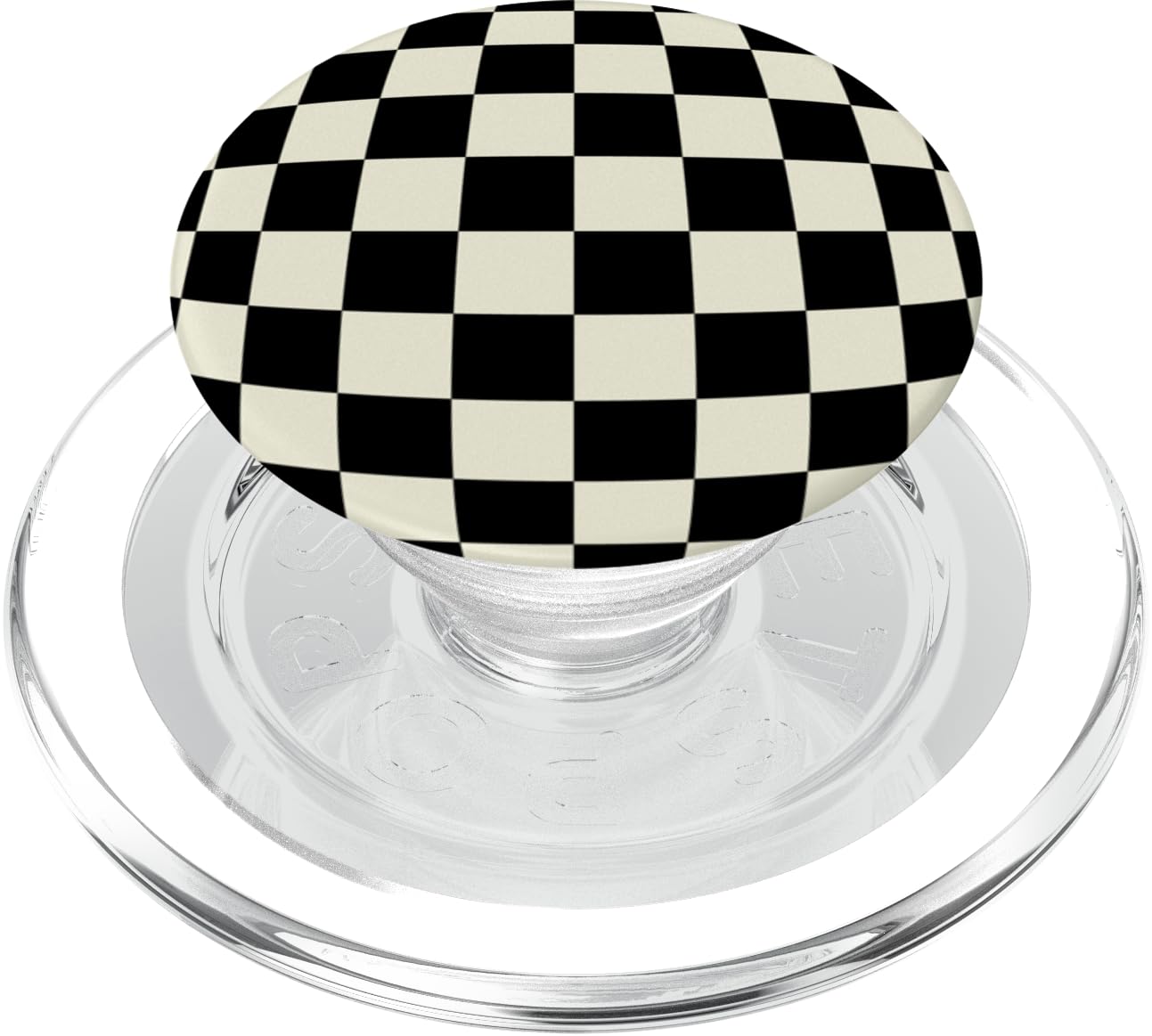 Vanilla Off-White Matte - Checkerboard Swirl 60s 70s PopSockets PopGrip for MagSafe