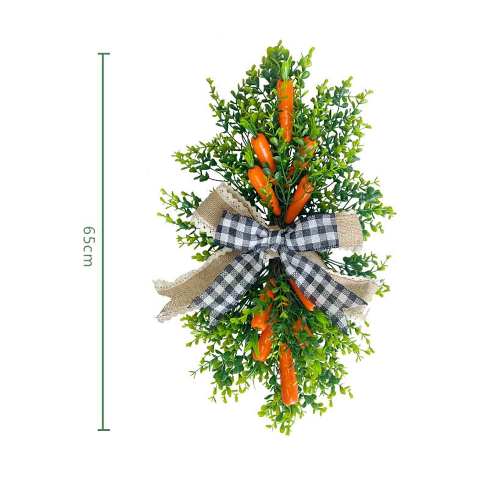 Generic Ghirlanda Pasquale Rustica con Fiori Delicati, Arco Carota