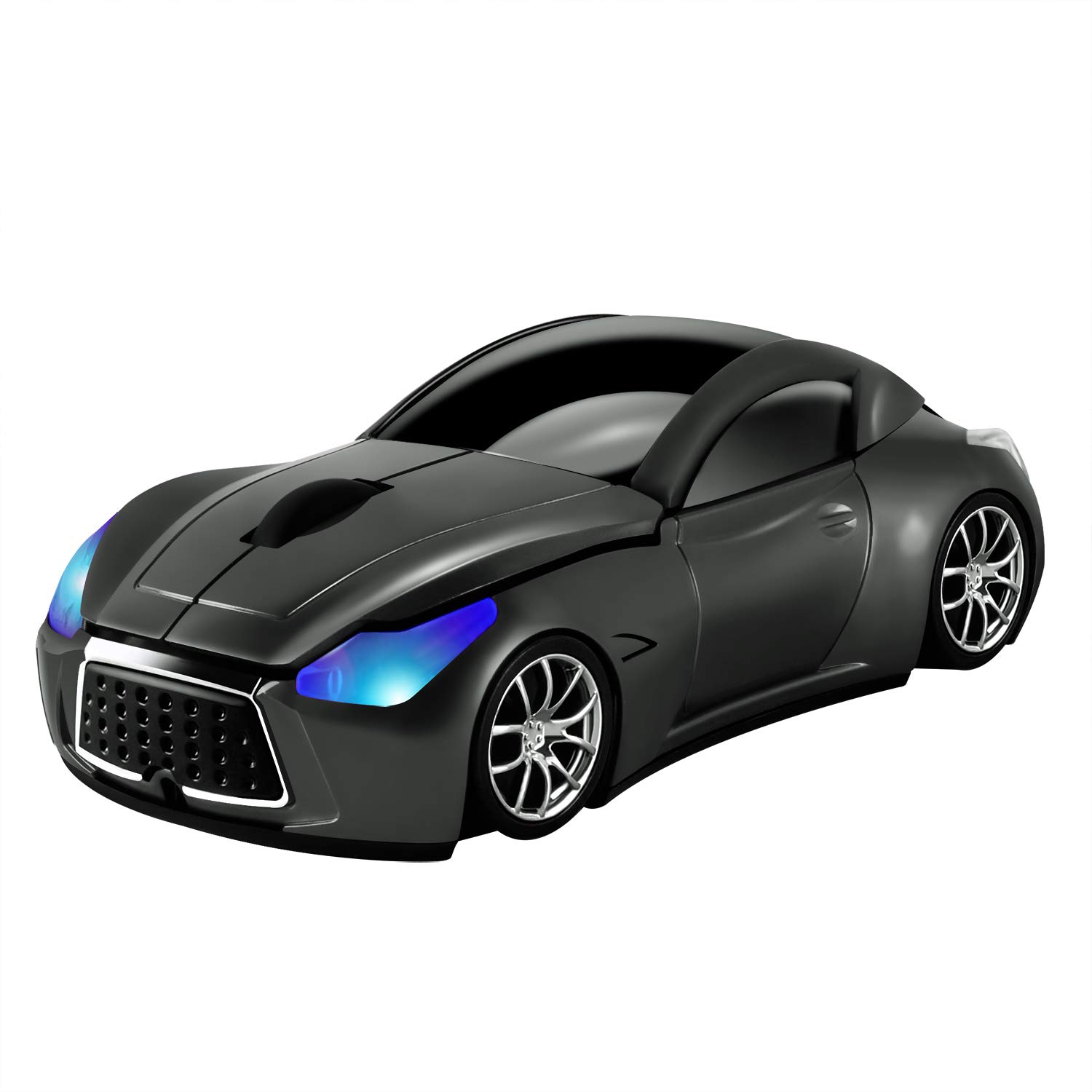 elec Space Cool Sport Car Shape 2.4GHz Wireless Mouse Optical Cordless Mice with USB Receiver for PC Laptop Computer 1600DPI 3 Buttons
