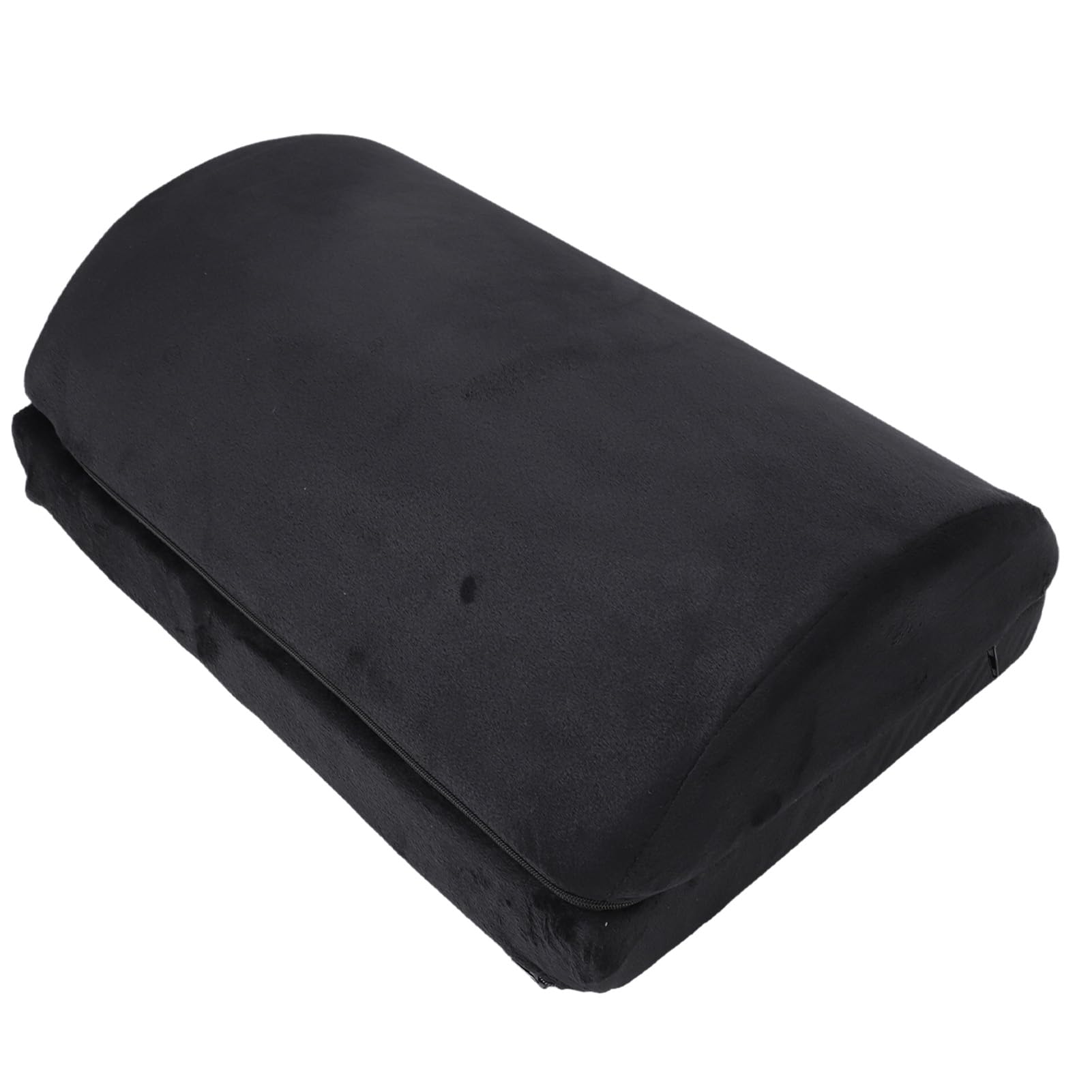 Kikumi Reposapiés, Negro, Ergonómico, Reposapiés de Medio Cilindro Regulable en Altura Hecho de Espuma con Memoria de Alto Rebote para la Oficina