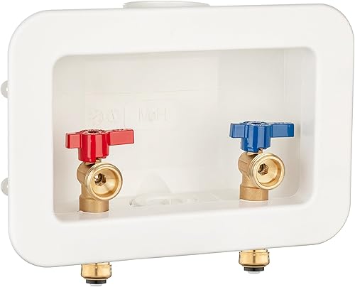 Miniatura 11 de Caja de salida para lavadora de 1/2 pulgada para sudor e hilo con drenaje central de 2 pulgadas, conecta mangueras de lavadora de 3/4 pulgadas