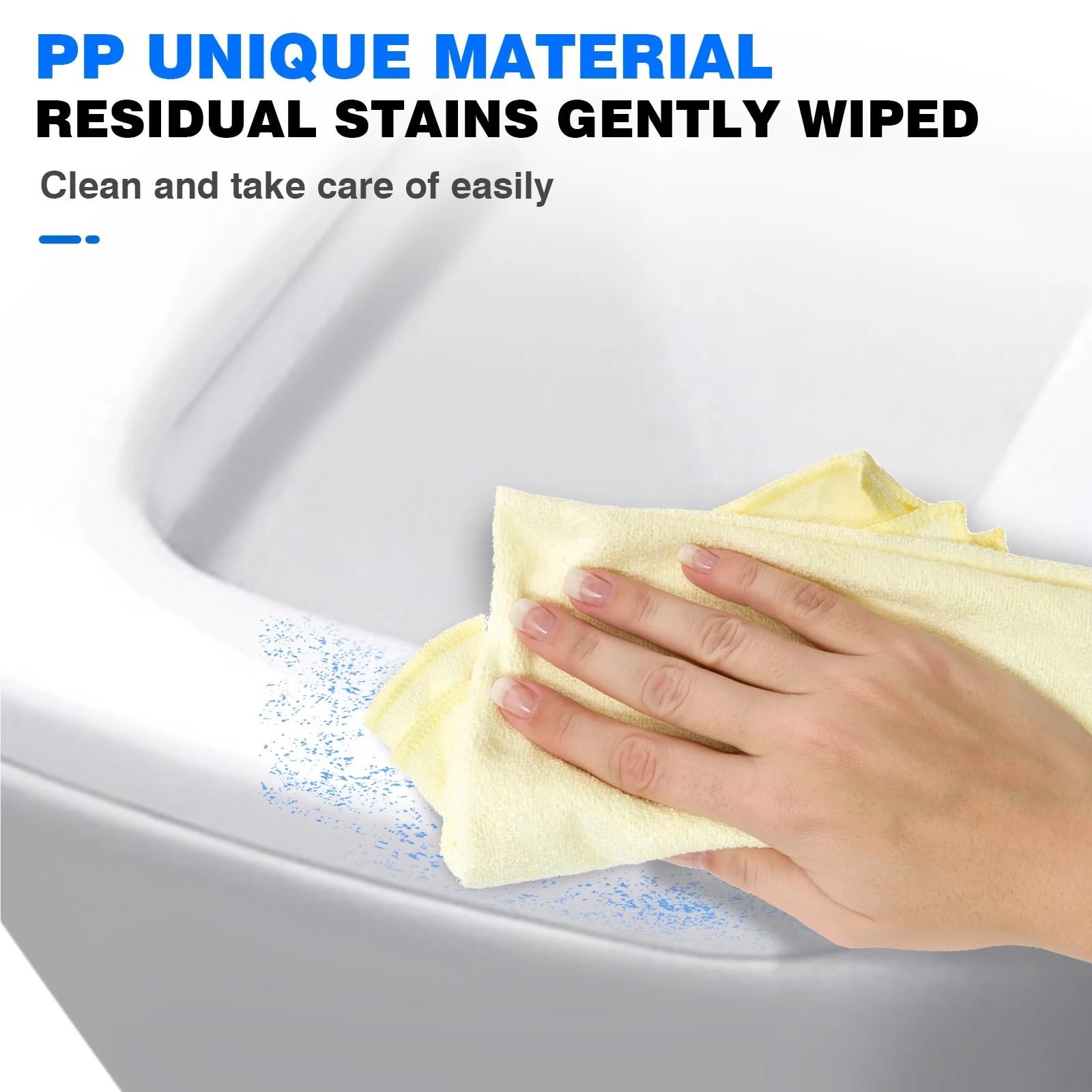 Tapa Wc Amortiguada Asiento de inodoro cierre con liberación rápida, asiento cuadrado 360 ​​grados, fijación superior sencilla bisagra ajustable