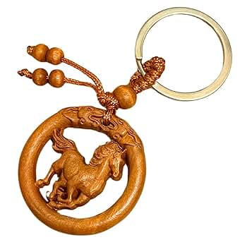 Amazon.co.jp: [DAZUMA] キーホルダー 馬 根付 ストラップ