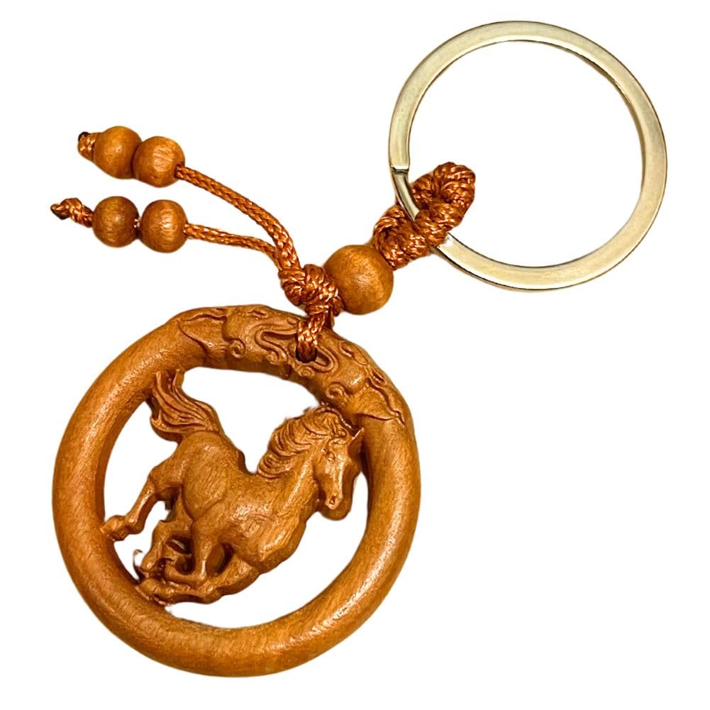 Amazon.co.jp: [DAZUMA] キーホルダー 馬 根付 ストラップ