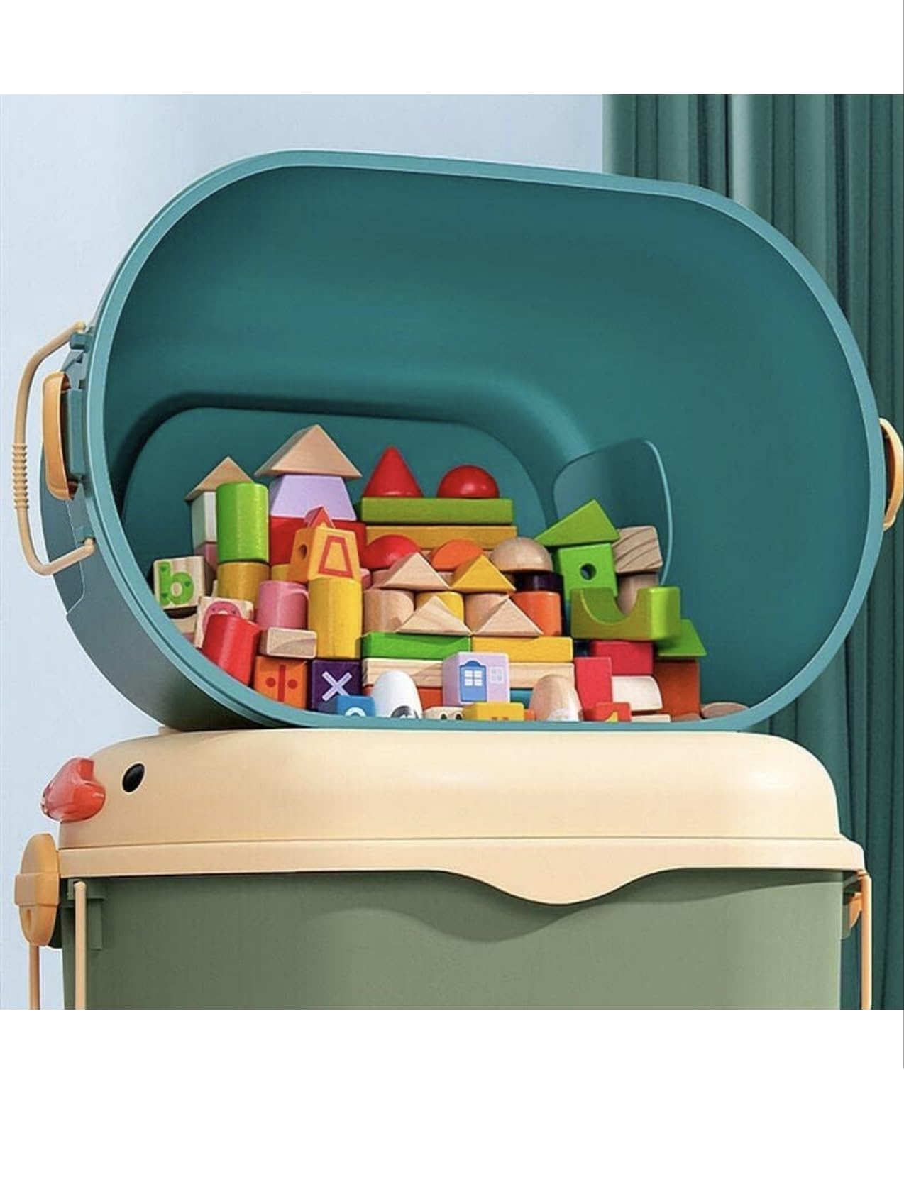 richtots Premium storage box pet treat container kids mini toys collapsible storage bins plastic toy storage basket Toy Organizer plastic storage containers Adorable Toy Holder Baby 2
