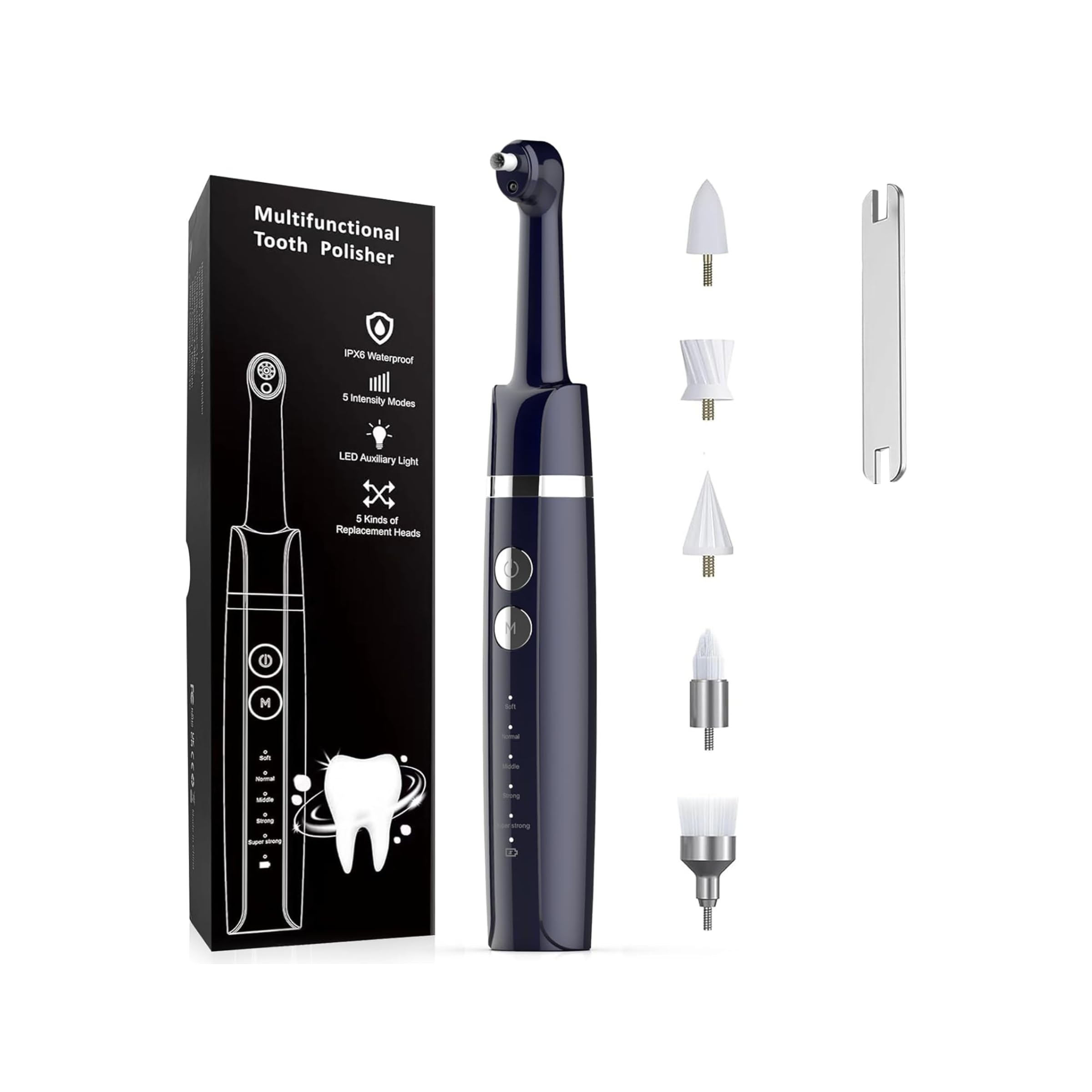 MEDITIVE Tooth Polisher,Teeth Polishing Kit for Daily Cleaning Polishing USB Rechargeable Dental Polisher