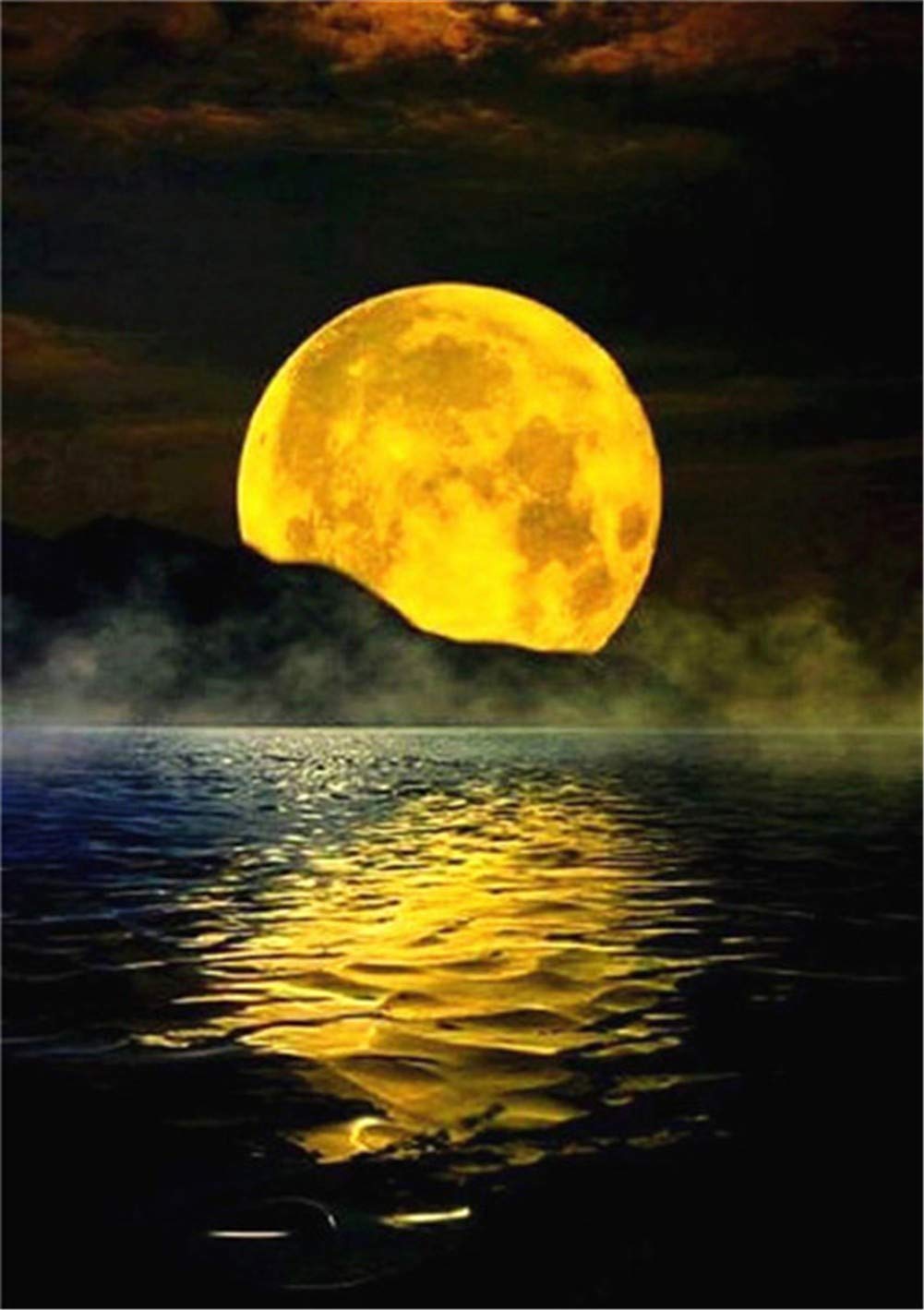 Kit Diamant Peinture Complète Ciel Étoilé de la Lune Broderie Carrée 60x80cm