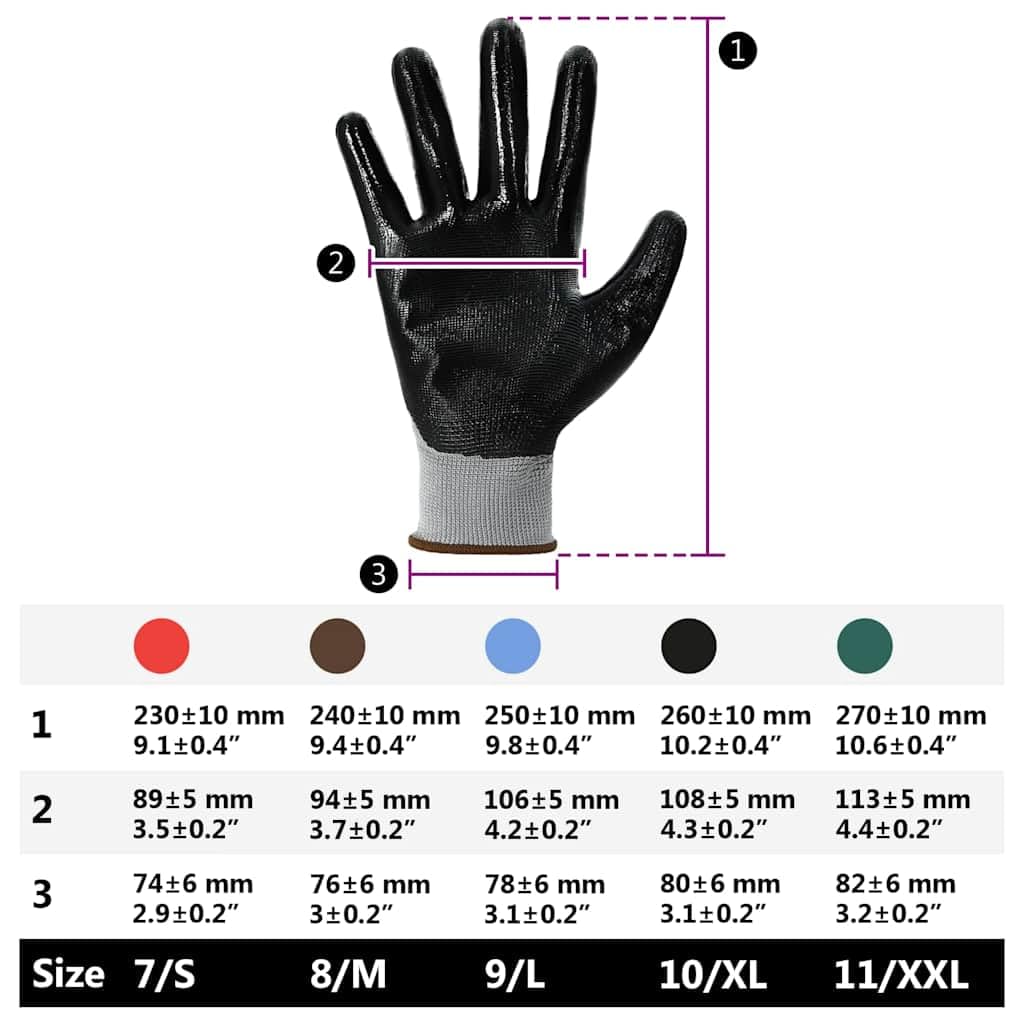 Lot de 24 gants de travail gris noir taille 8 M en polyester, résistants à l'abrasion, polyvalents pour atelier, jardin, construction et industrie, confortables, durables