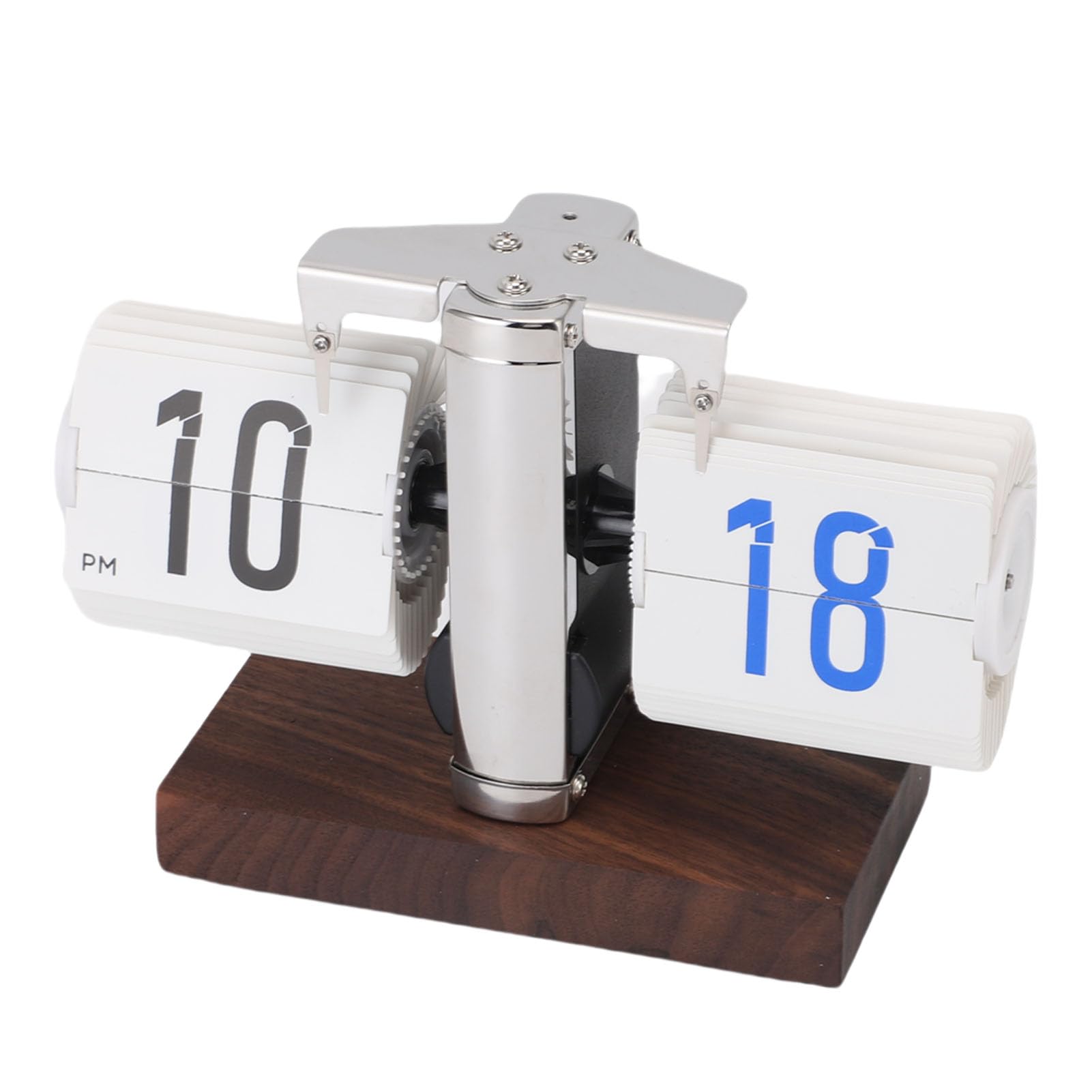 Bewinner Zegar Stołowy Retro z Mechanizmem Mechanicznym, Zasilany (WHITE)