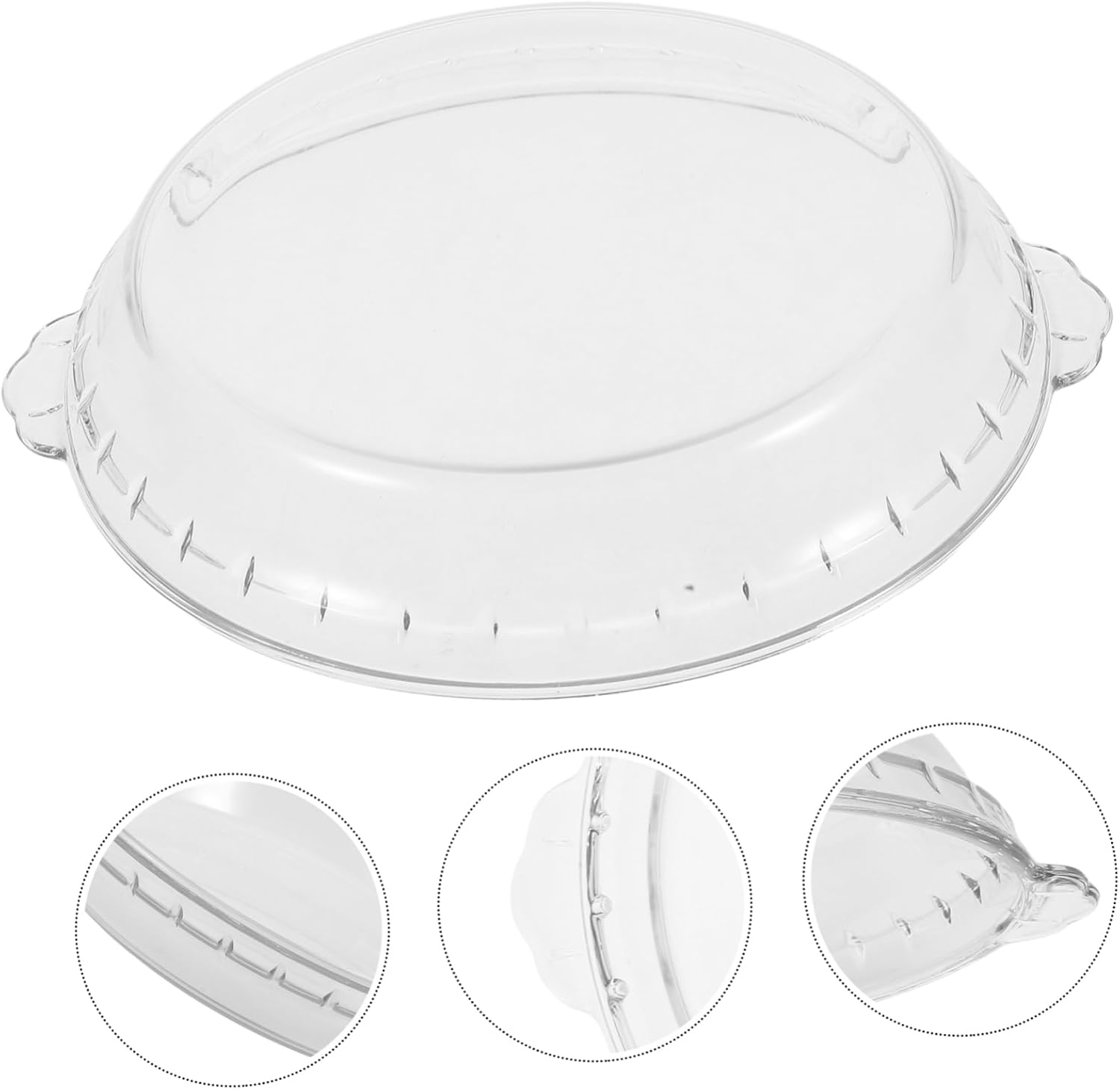 MAGICLULU Microwave Safe Glass Lid for Baking and Serving Versatile Glass Food Serving Plate for Steaming and Retaining Flavor Easy to Clean Dishwasher Safe for Oven Use