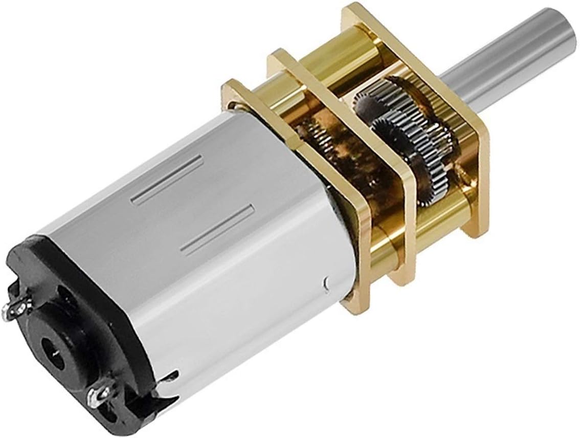caihv-Dc Motor Durable, DC 3V/6V/12V N20 Mini Micro Metal Gear Motor, 15/30/50/60/100/200/300/500/600/1000RPM, with Gearwheel DC Motors, Accessories (Speed(RPM) : 1000 RPM, Voltage(V) : 3V)