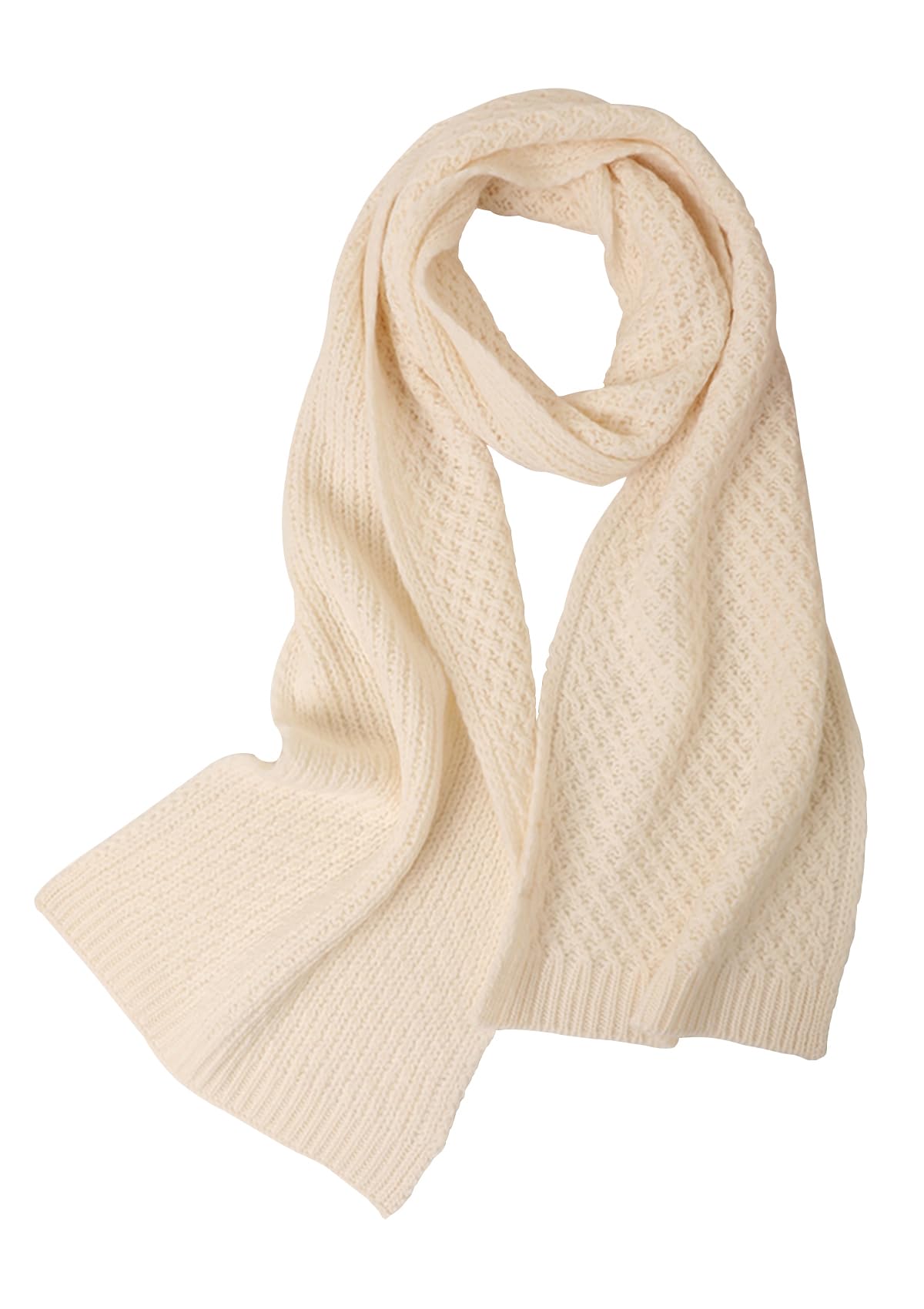 YUONNY Mujer Bufanda de Punto Gruesa y Cálida Color Sólido, Super Suave Bufanda Larga, 30% Cachemira y 70% Lana, Accesorios de Otoño Invierno, Moda Pañuelo Outdoor Braga Cuello de Punto, Regalo