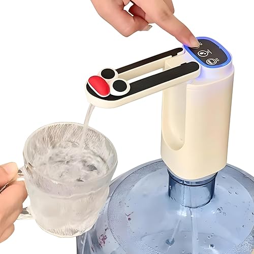 Miniatura 7 de Dispensador de botella de agua, bomba eléctrica universal 2 en 1 para botella de agua potable, dispensador cuantitativo para jarra de 1 a 5 galones,