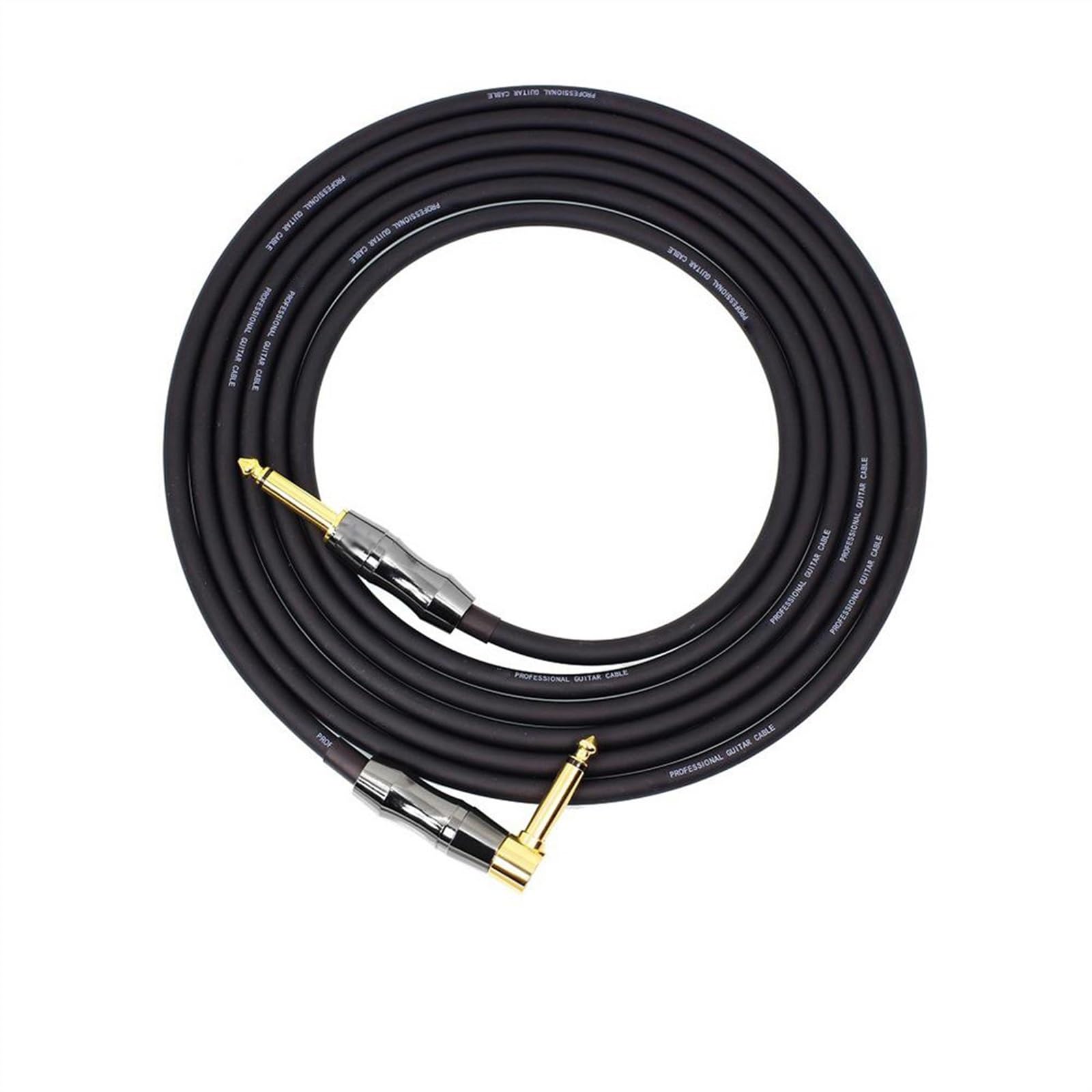 kabel audio do gitary Gitara Kabel Audio Linia Łącząca Gitara Instrument Basowy Redukcja Szumów Ekranowany Drut Gitarowy 20AWG (Color : 6 meters)