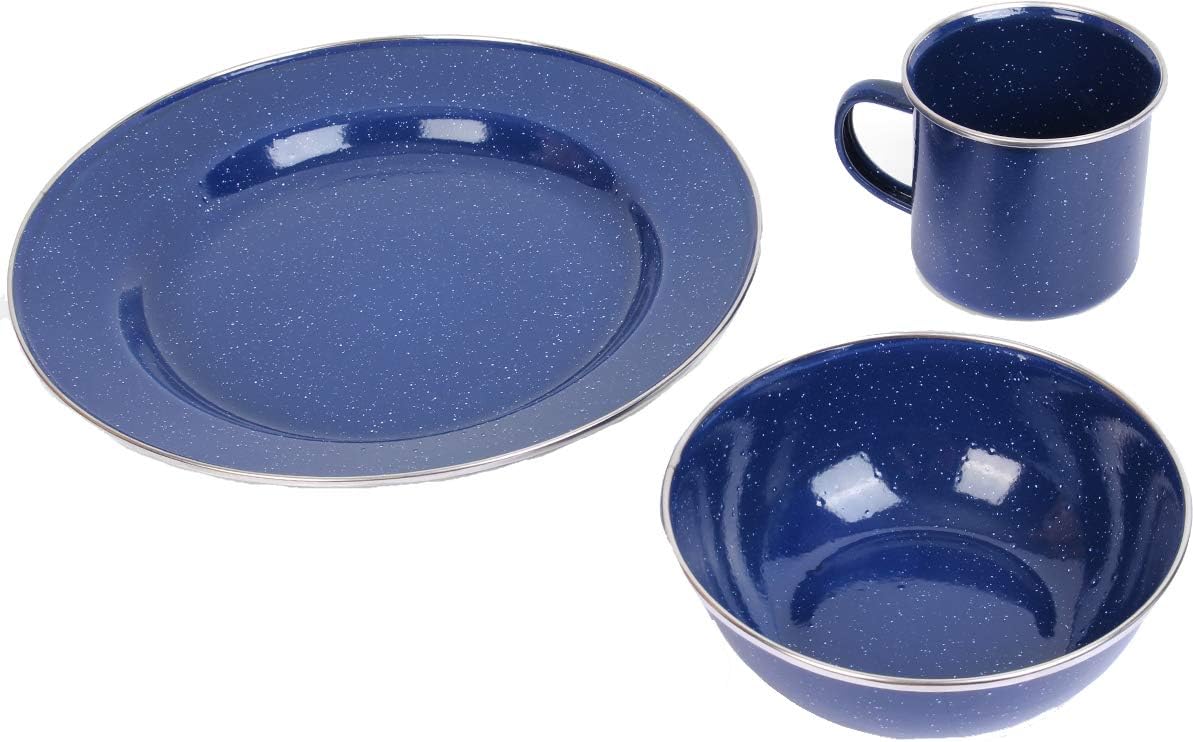 Durable Enamel Camping Dinner Set