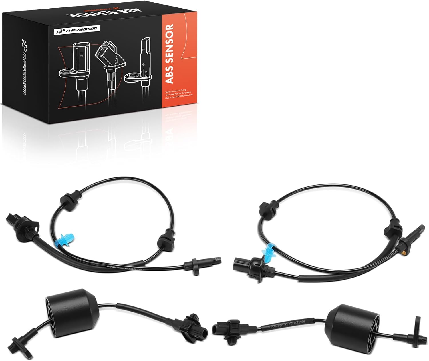 A-Premium 4PCS Front & Rear ABS Wheel Speed Sensor Compatible with Honda Models - HR-V HRV 2016 2017 2018 2020 2021 2022, FWD