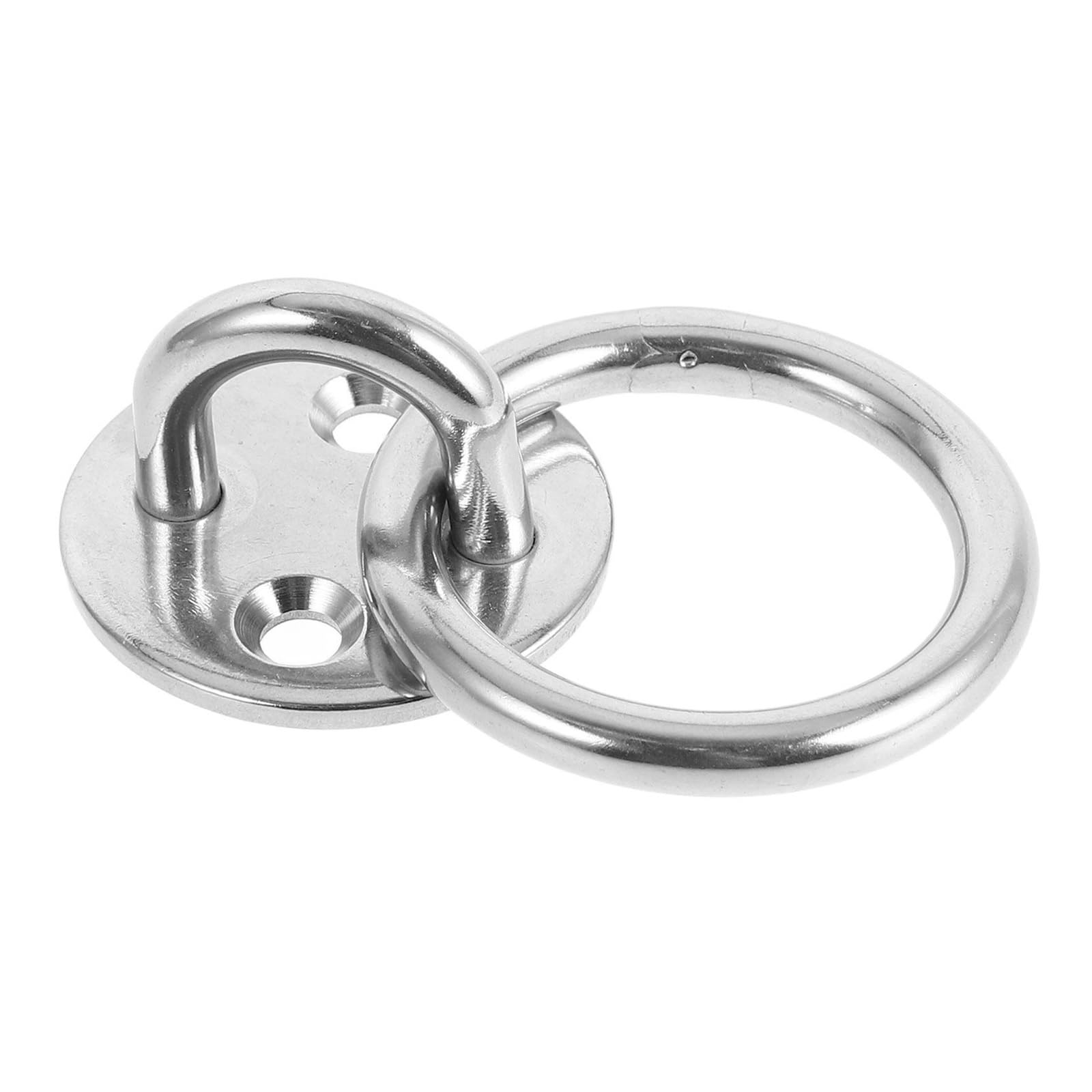 Luvafey Eye Plate 4pcs Stainless Steel Mooring Ring Pad Eye Plate Marine Heavy Duty Boat Accessory Corrosion Resistant Hook for Wall Ceiling Boat Hardware Hanging