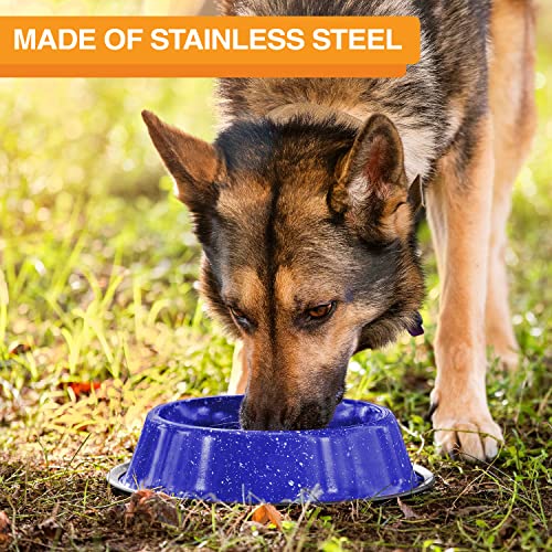Neater Pet Brands – Outdoor Camping Style Pet Bowl – Enamel Ware Blue Black Granite Colors – Dog Cat No Tip Skid Bowls (32 oz, Blue) Neater Pet Brands – Outdoor Camping Style Pet Bowl – Enamel Ware Blue Black Granite Colors – Dog Cat No Tip Skid Bowls (32 oz, Blue)