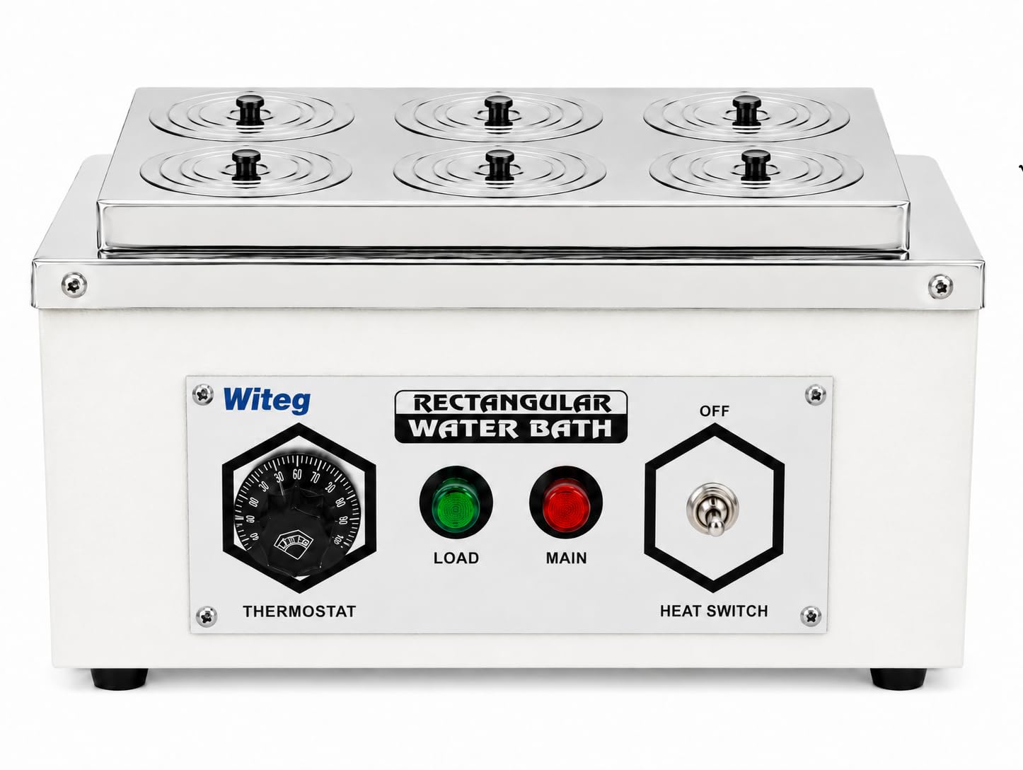 Witeg Water Bath with 6 Holes | Rectangular Thermostatisc Water Bath For Laboratory |-picture-18
