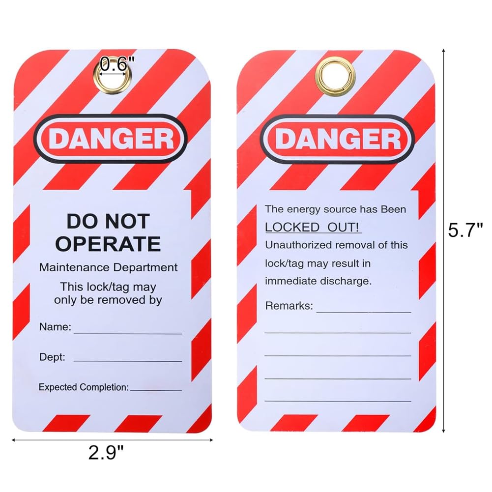 Lockout Tagout Station con 10 diversi lucchetti di sicurezza con chiave, 2 cerniere e 10 etichette di blocco, serrature in ferro rack