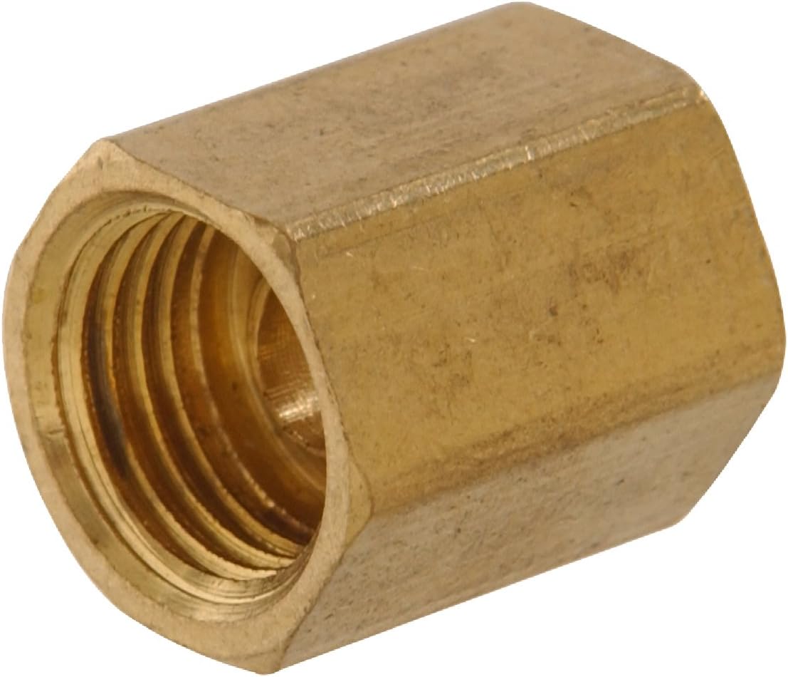 The Hillman Group 58345 Brass Inverted Flare Fitting Union 5/16 O.D. x 5/16 O.D. Tube , 6-Pack
