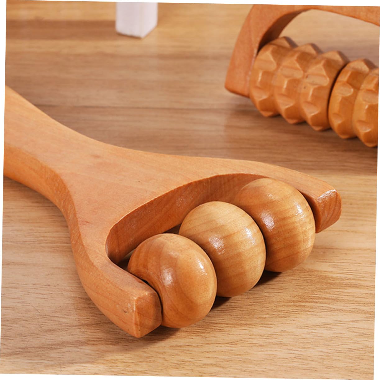5 Series Rodillo De Masaje De Madera De Aliviar Tensión Muscular Y Circulación Uso Casa Y Yoga 2 Piezas X 5