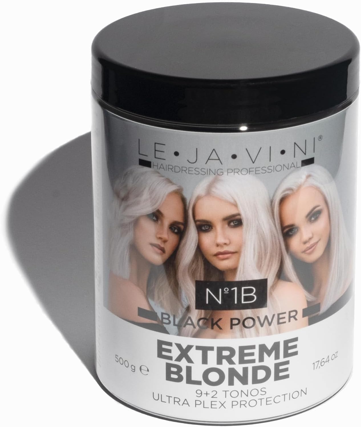 LEJAVINI N1B | Decolorante Pelo Profesional sin Amoniaco | Aclara hasta 9 Tonos | Neutraliza Tonos Amarillos | Ideal para Mechas, Balayage, Arrastre de Color | Polvo Decolorante Cabello 500g