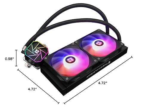 Miniatura 10 de Thermalright Aqua Elite 240 V3 - Enfriador líquido de CPU, tamaño de fila de enfriamiento de 240, 2 ventiladores PWM de 4.724 in, rodamientos S-FDB,