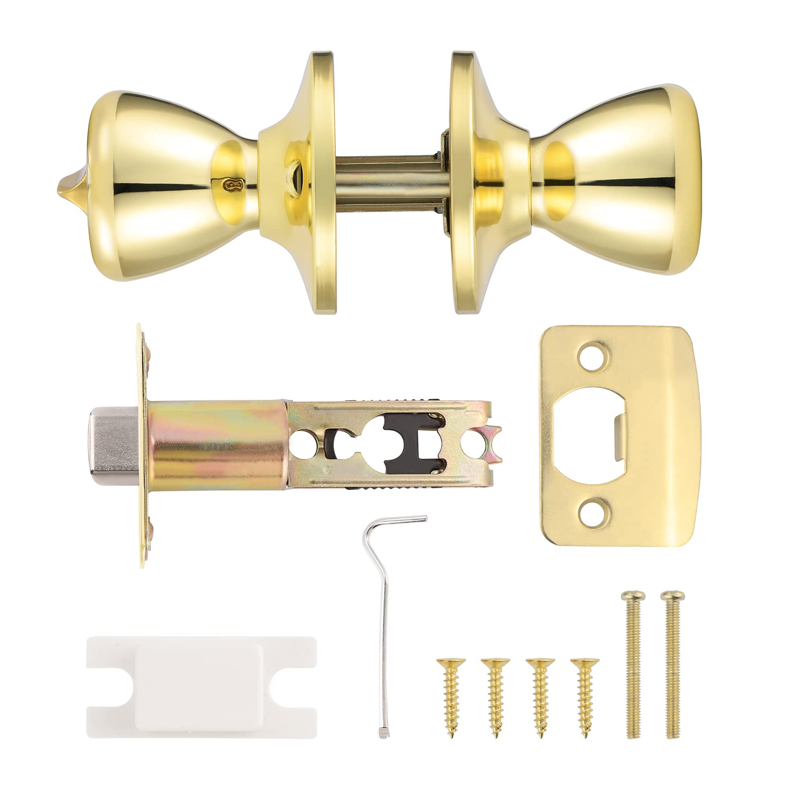 GOBEKOR Privacy Door Knobs - 10 Pack, Keyless Locking -8