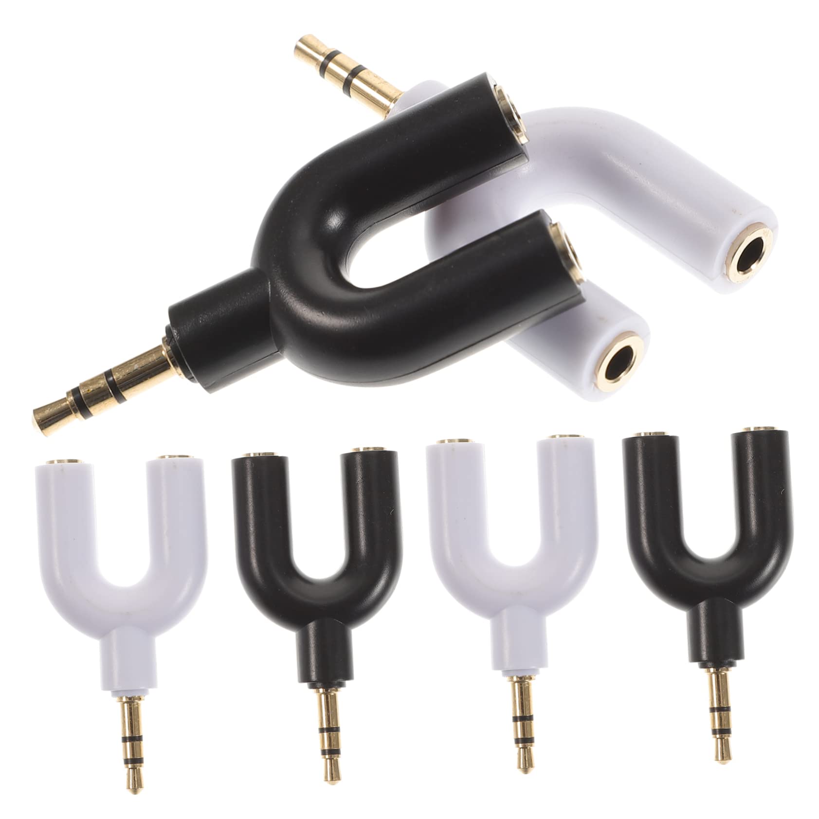 ifundom 30pezzi Adattatore Audio Stereo u Shape Splitter Per Cuffie Da Compatibile Con Tablet e Laptop Design Compatto e Leggero Per Ascolto Condiviso
