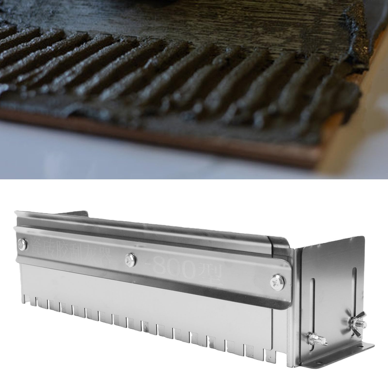 Couteau à Colle cranté Réglable en Acier Inoxydable pour Application