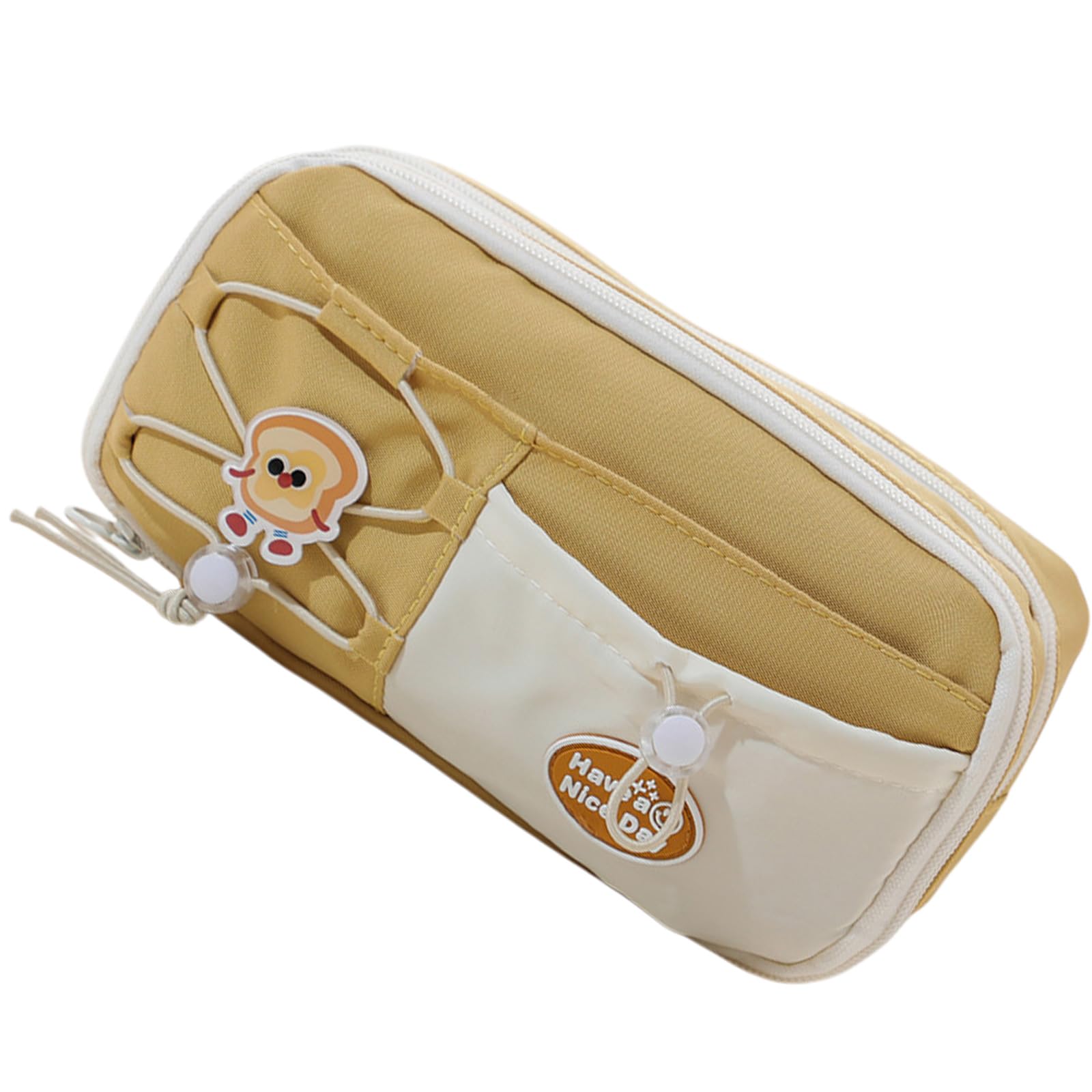 Buxuaaaa Capacity Pen Case 8 Section Polyester Pencil Case Large Pencil Organiser Pouches Travel Cosmetic Bag 23x12x8cm Travel Bag with High Capacity