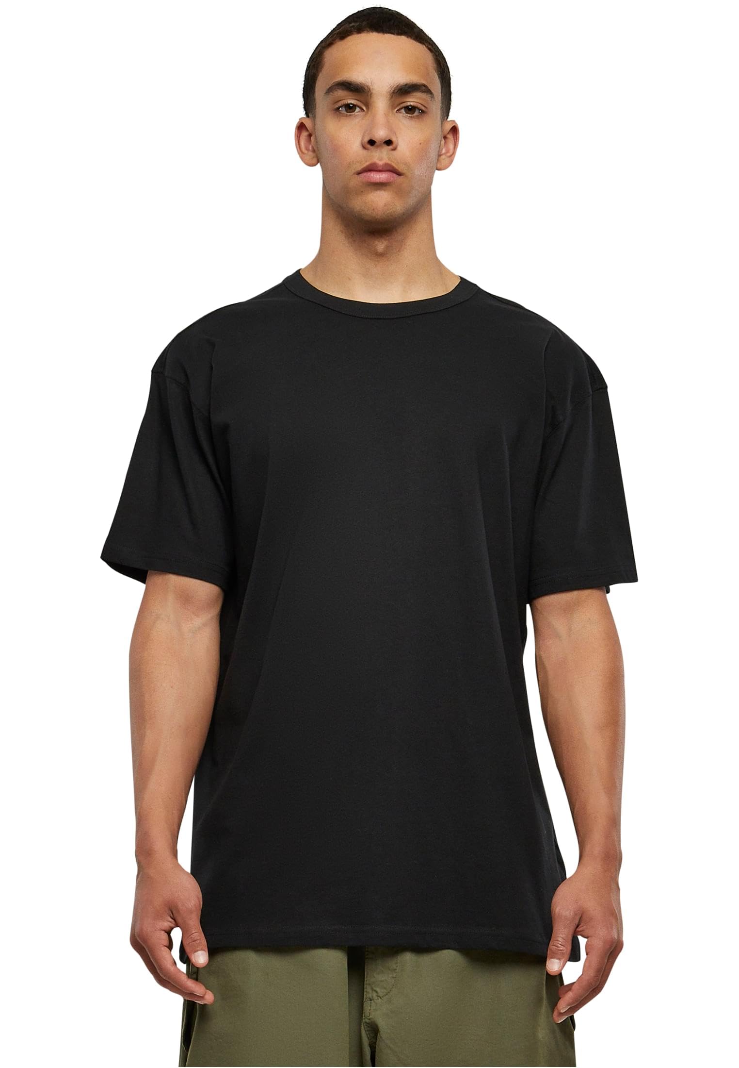 Urban Classics Men's Noir T-Shirt Oversized Gate