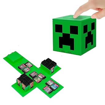 doepeBAE Game Card Storage Box for Switch Game Card,Video Game Card Holder with 41 Game Card Slots,Fun Gift for Kids M Green 41