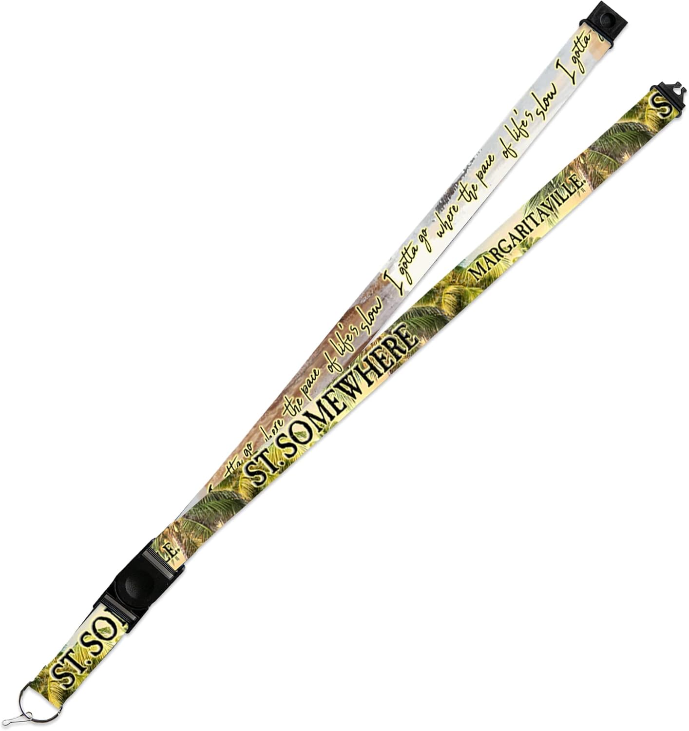 Rico Industries Margaritaville St. Somewhere 18" x 1" Premium Unisex-Adult Safety Breakaway Lanyard