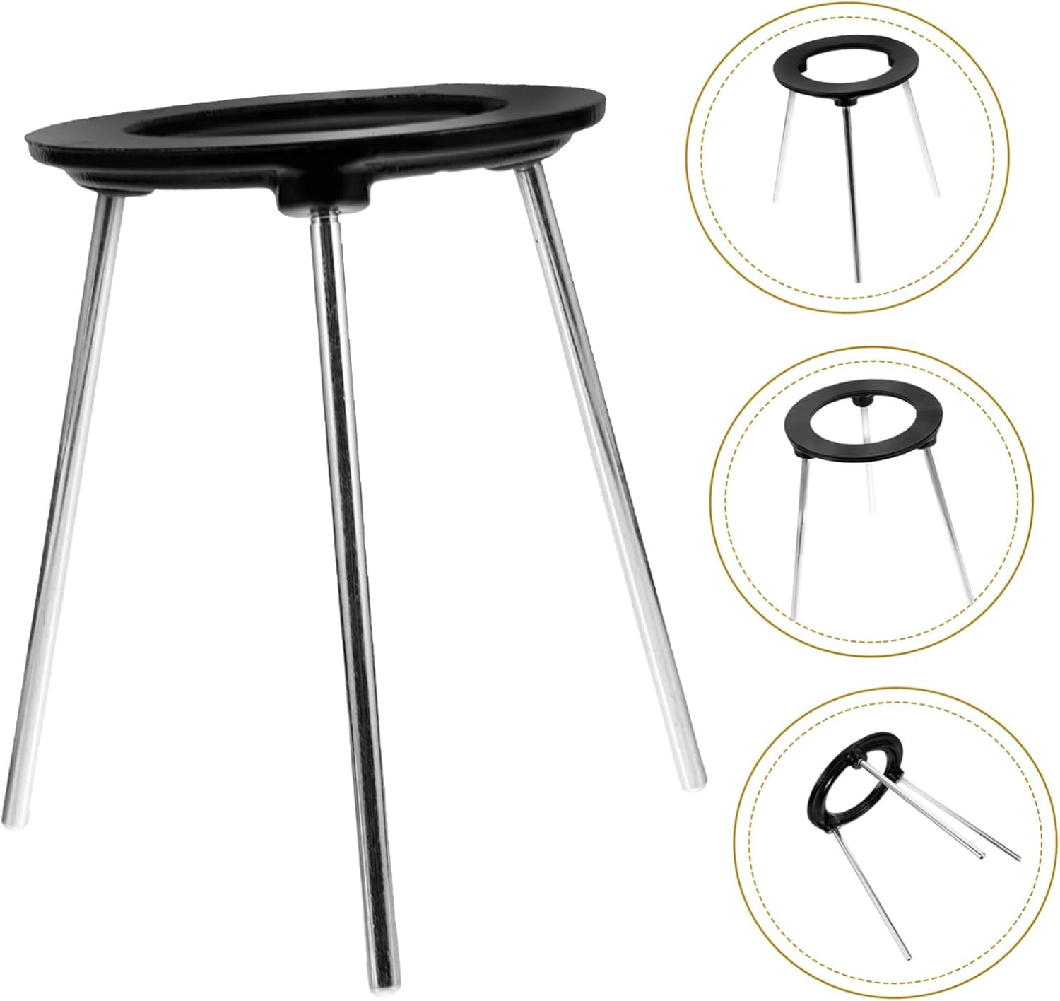 Chemistry Experiment Equipment Lab Tripod Stand Cast Iron Removable Base Versatile Science Tool