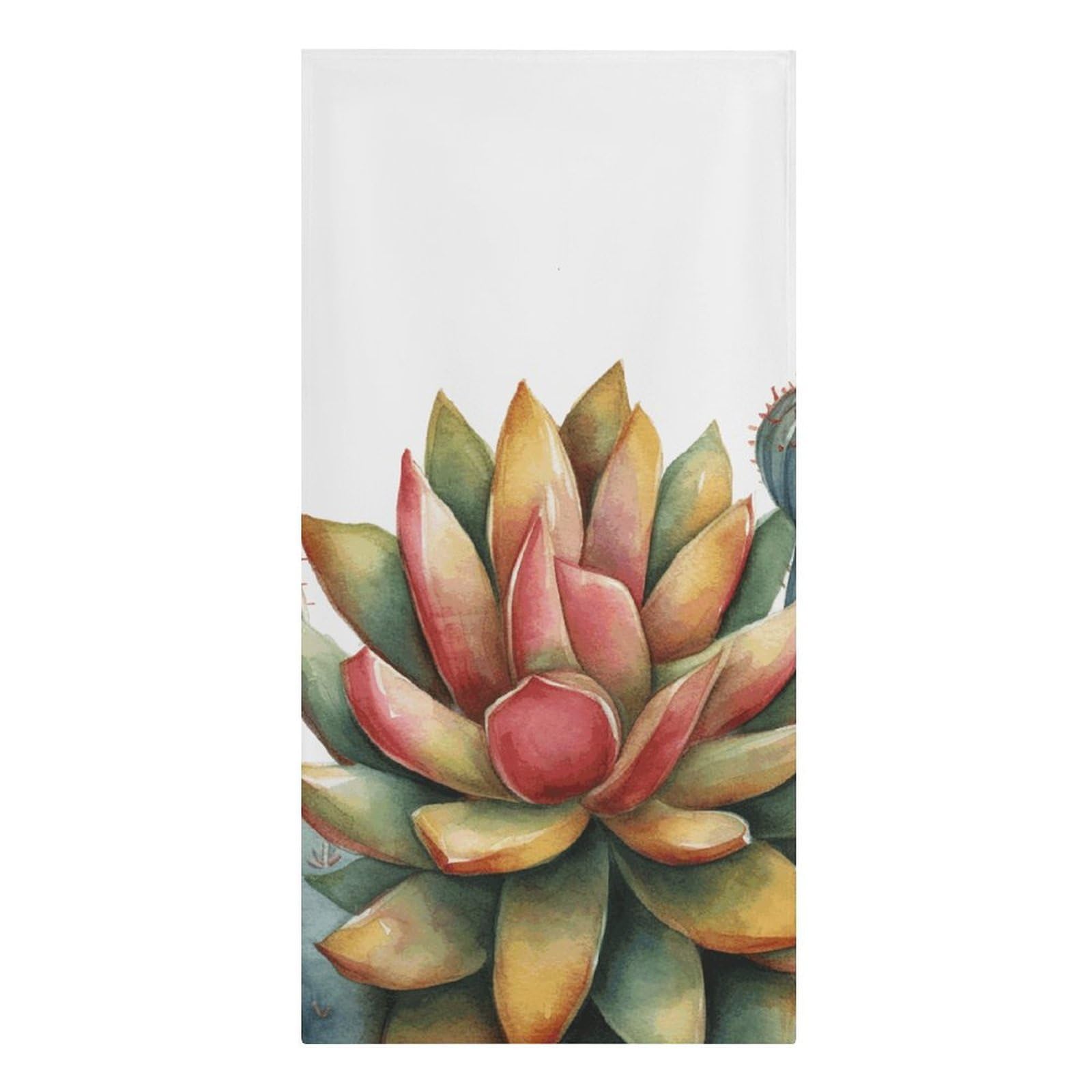 QMNLKH Watercolor Succulent Plant Beach Towel for Women, Large Microfiber Pool Towel for Men, Absorbent Swim Towels for Home, Lightweight Bath Towels for Camping, Yoga, 30.3"x61.4"