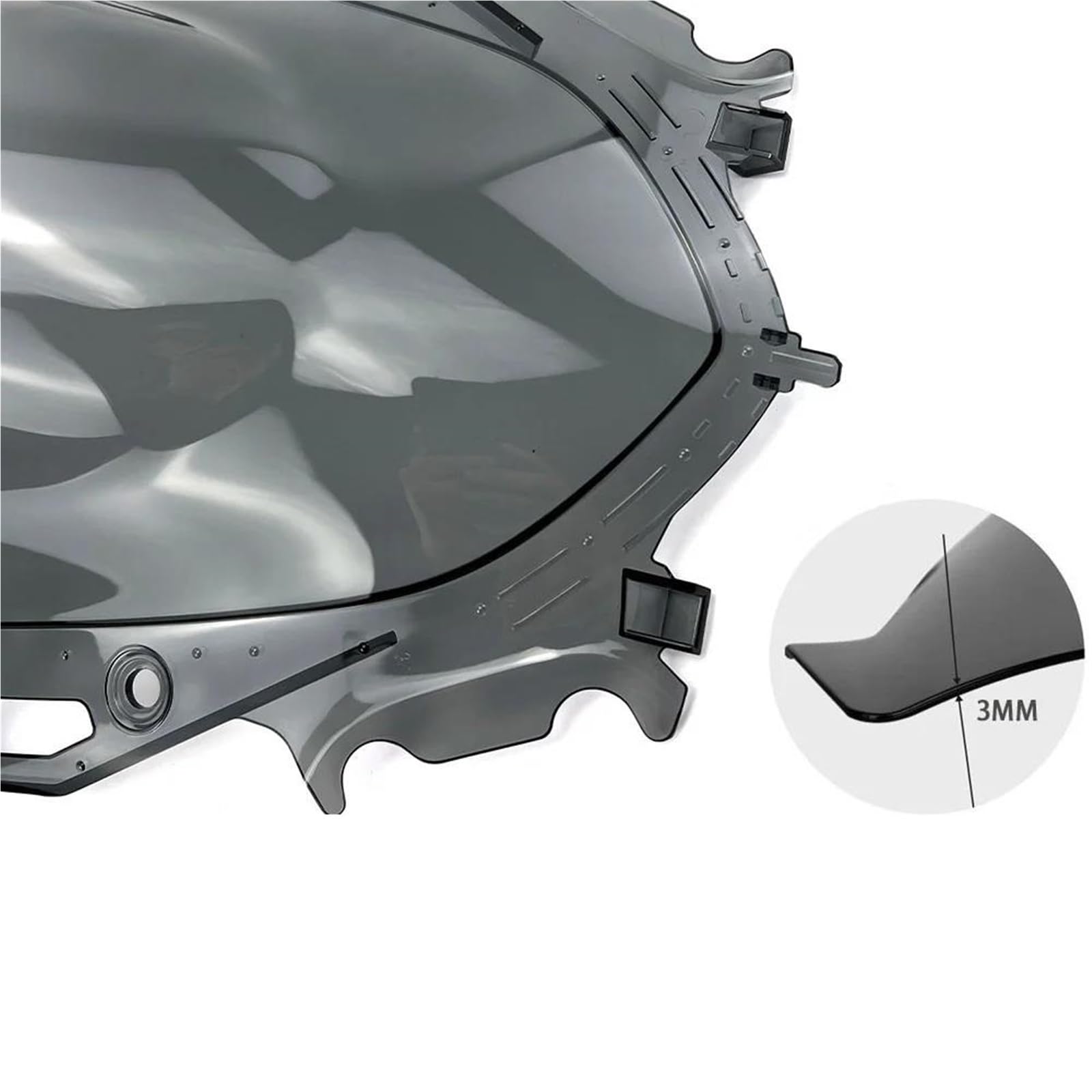 Cupolini E Parabrezza Per Moto Per YAMAHA YZFR15 V4.0 2021-2025 YZF-R15 V4 YZF-R125 2024 Deflettori Vento, Schermi E Visiere Cupolino Paravento(Argento)