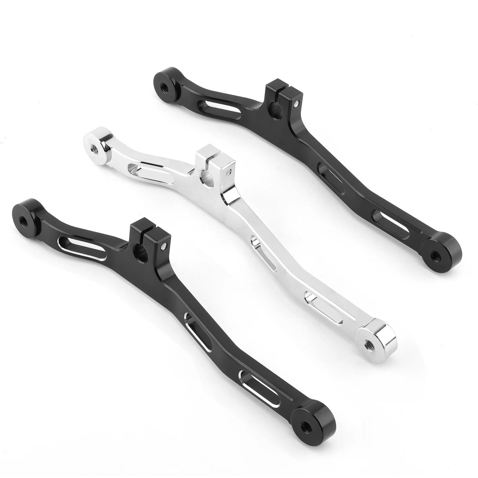 ASHCOUZ Pedale del cambio Leva del Cambio Pieghevole per Leva cambio Para punta e tallone in alluminio per comandi centrali per, adatta per Dyna Fat Street Bob Low Rider Super Wide Glide(Black)