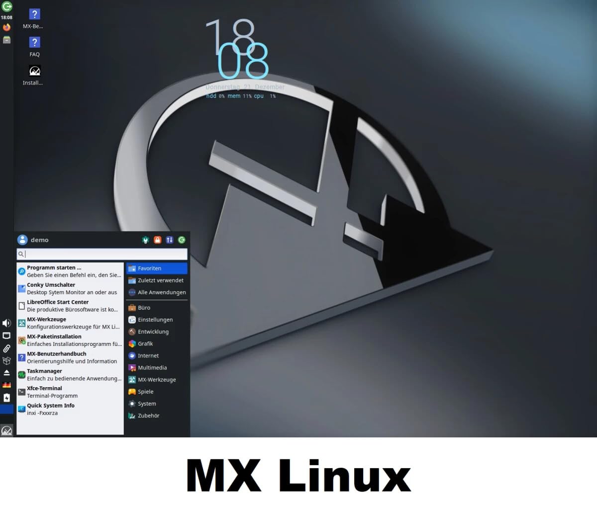 NEIF Software Best of Linux Edition 1/2024 (64 Bit) auf USB-Stick - mit Ubuntu 22.04, MX Linux 23, Debian 12 und Mint Cinnamon 21.3 - Betriebssystem Alternative