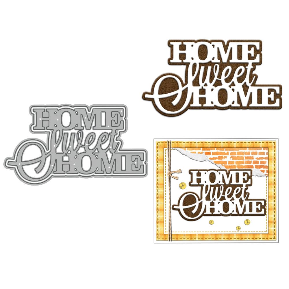 Home Sweet Home Die Cuts for Card Making Metal Cutting Dies Sets for DIY Handmade Scrapbooking Paper Crafting Festivals Album Party Wedding Decorative Supplies — image 1